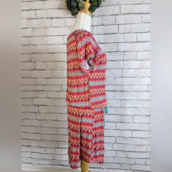 HATLEY Aztec Boho Geometric Casual Summer Dress - Picture 4 of 13